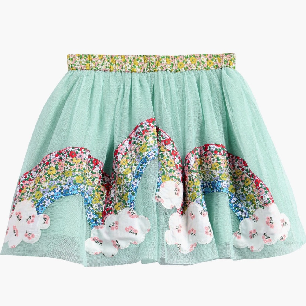 Mini Boden Rainbow Tulle Skirt, Size 4-5, NWT